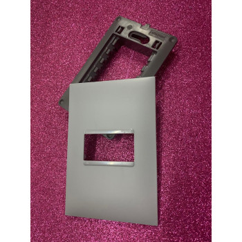 Placa P/1 Modulo Horizontal 4x2 - Pial Plus + Cinza 